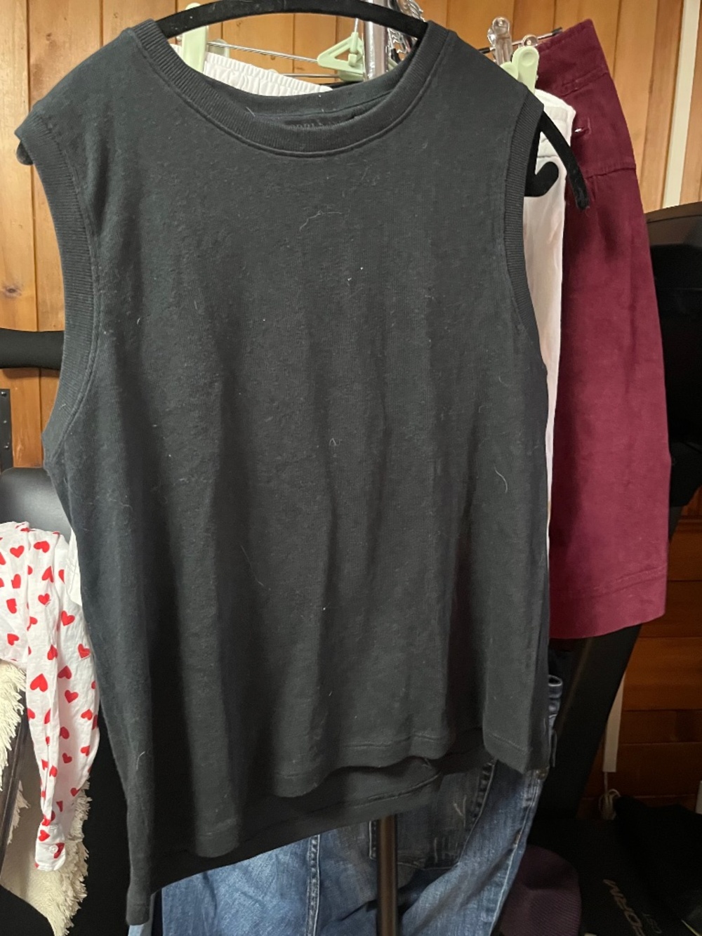 Jenni Kayne Black Knit Tank, M